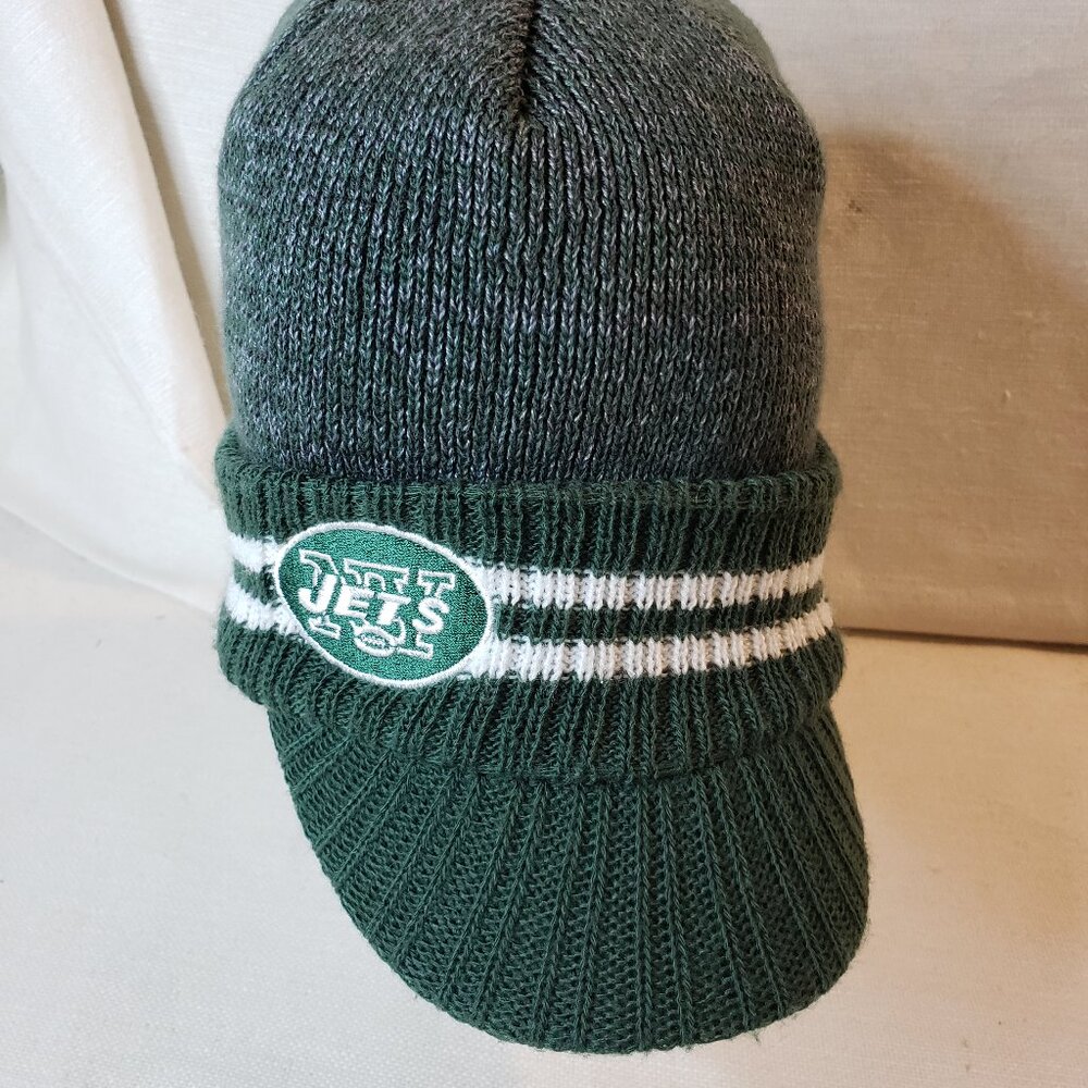 Reebok New York Jets NFL Visor Beanie Hat - Green